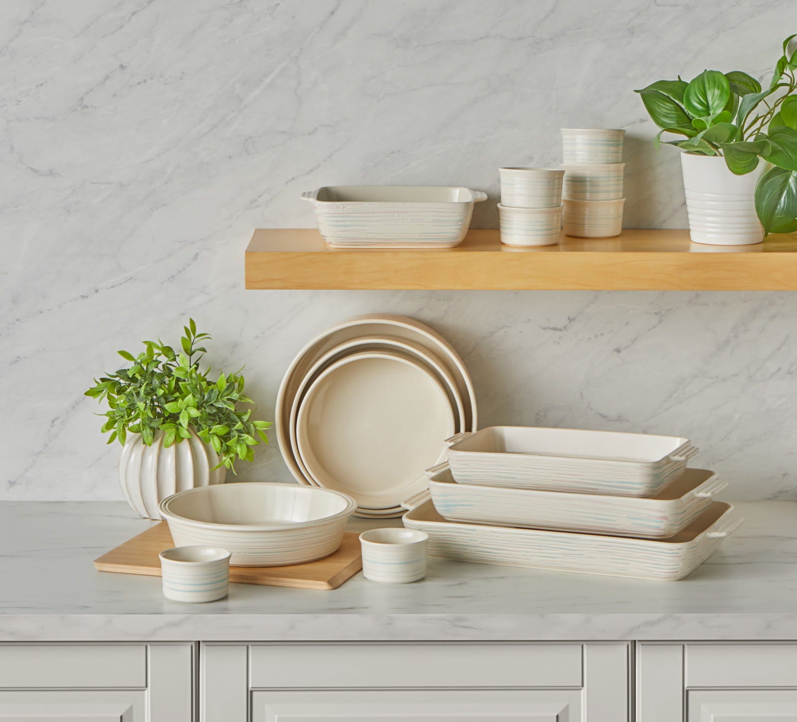 Glass storage containers filled with fresh food