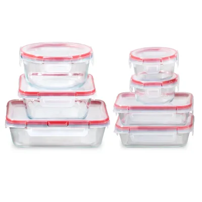 Pyrex® FreshLock™ 14-piece Mixed-Size Glass Storage Set