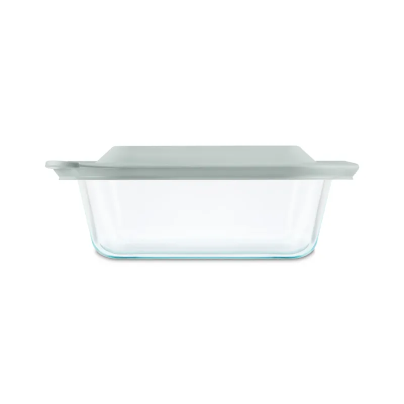 Pyrex® Deep 8" Square Glass Baking Dish with Sage Green Lid