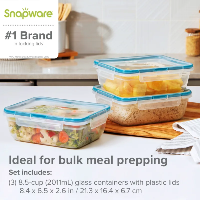 Snapware® Total Solution® 6피스 직사각형 플라스틱 식품 보관 세트