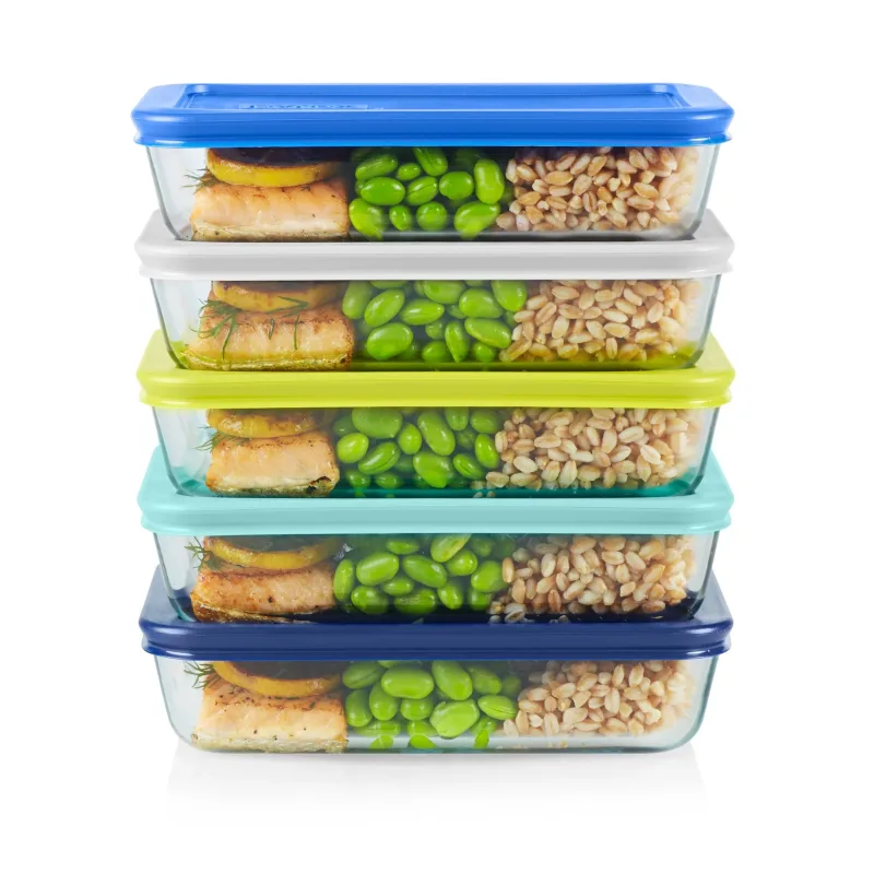 Pyrex® Simply Store® 10-piece Meal Prep Rectangular Glass Storage Set