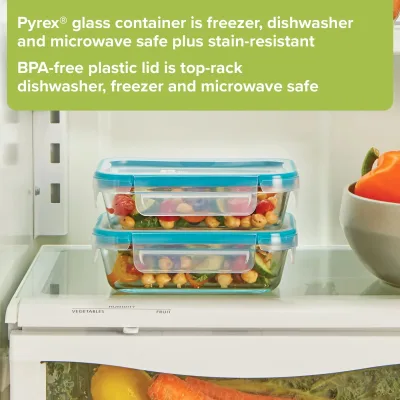 Snapware® Total Solution® Pyrex® 4-piece Glass Storage Set with Plastic Lids