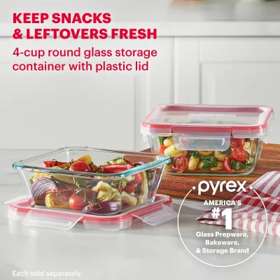 Pyrex® Freshlock™ 4-cup Square Glass Storage