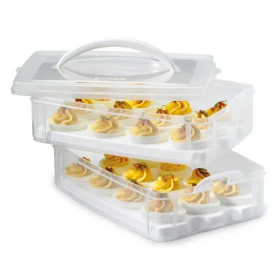 Snapware® Snap 'N Stack 계란 홀더 트레이 포함 2단 식품 보관 용기