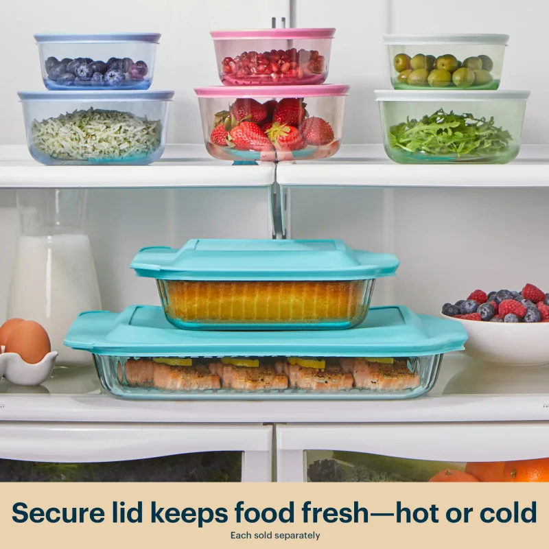Pyrex® Sculpted Tinted Glass 8" Square Baking Dish, Aqua