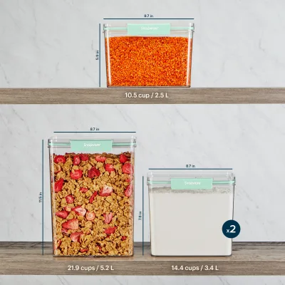 Ensemble de 8 boîtes de conservation en plastique Snapware®