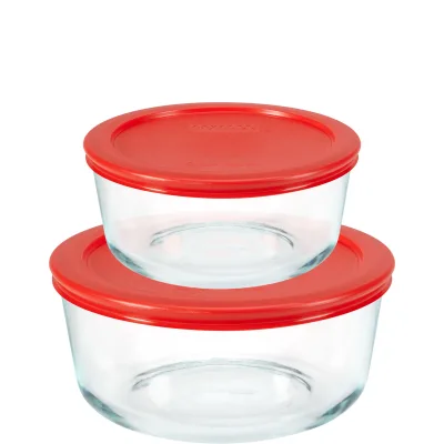 Pyrex® Simply Store® 4-piece Round Glass Storage Set