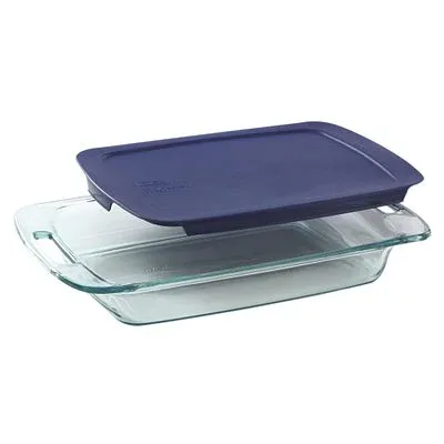 Pyrex® Easy Grab® 3-quart Glass Baking Dish with Blue Lid